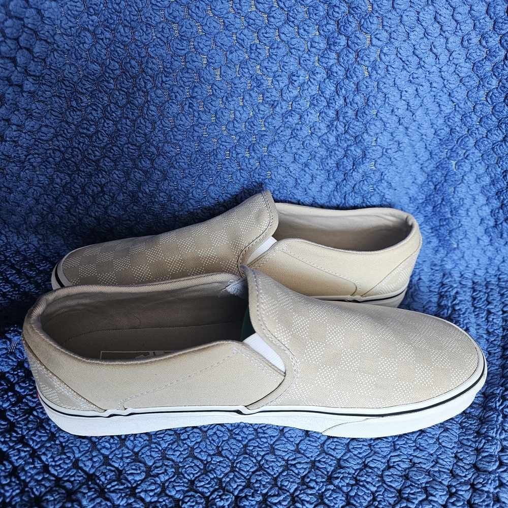 Vans Beige Slip-On Sneakers